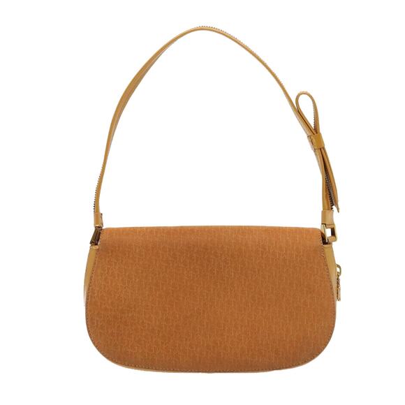 DIOR Trotter Canvas Shoulder Bag Brown Gold - Picture 3 of 14